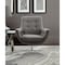 Armen Living Quinn Contemporary Adjustable Swivel Accent Chair in Polished Chrome Finish with Gray Fabric LCQUCHGR - alternate 2
